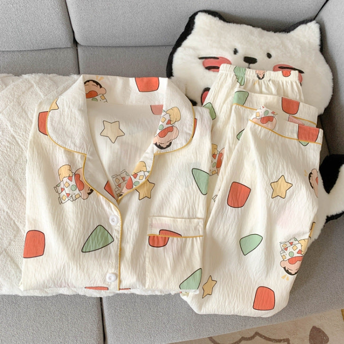 Damen-Pyjama-Set, Langarm, atmungsaktiv