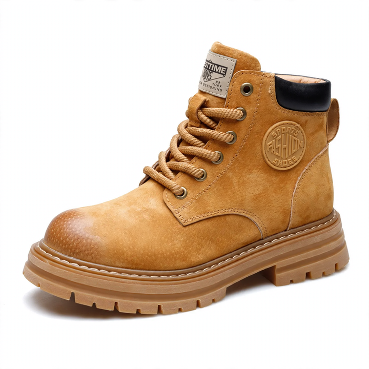 Robuste Schnürstiefel aus Schweinsleder, Unisex