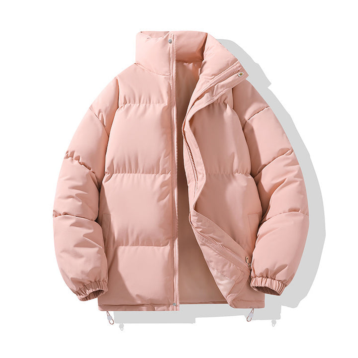 Herren-Steppjacke, einfarbig, locker, urbaner Stil