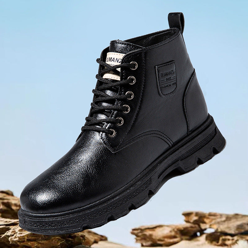 Herren-Stiefeletten aus echtem Rindsleder, gefüttert