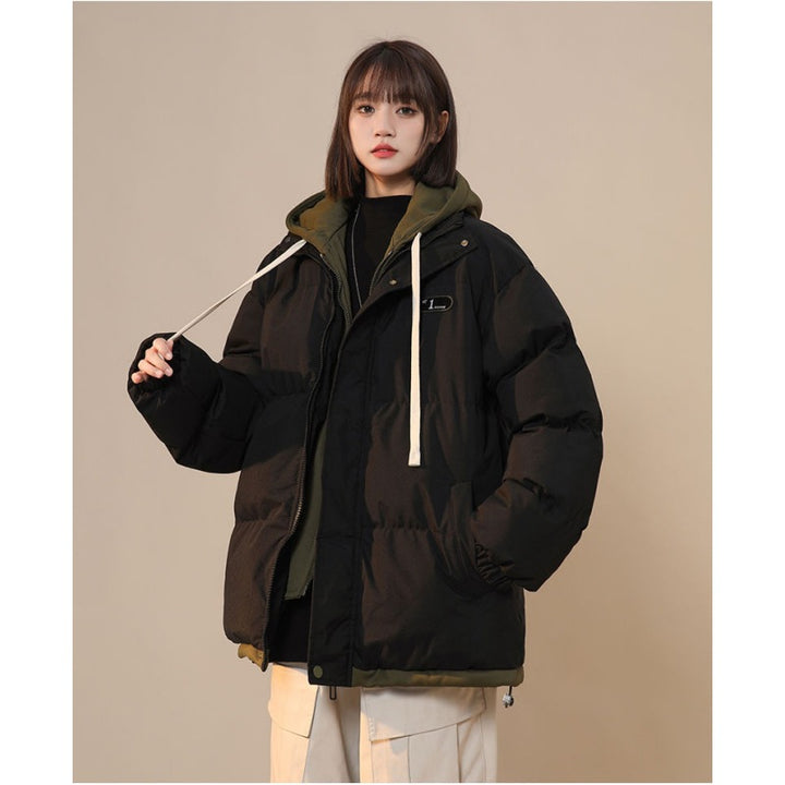 Gefütterte Damen-Winterjacke im Lagen-Look