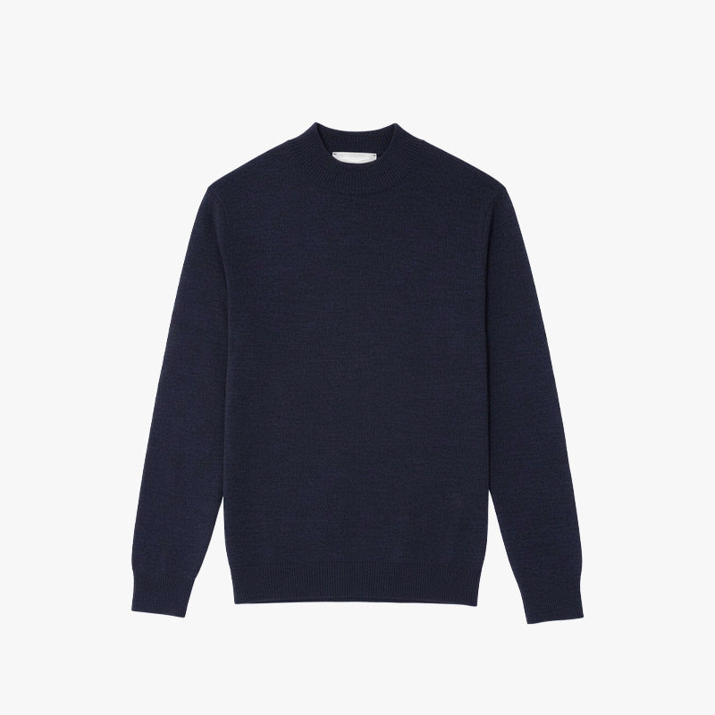 Herren-Strickpullover, maschinenwaschbar, Stehkragen