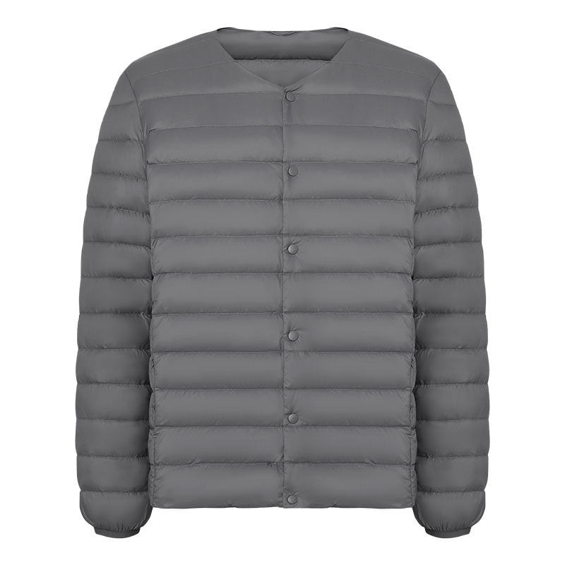 Leichte Herren-Daunenjacke, V-Ausschnitt oder Rundhals
