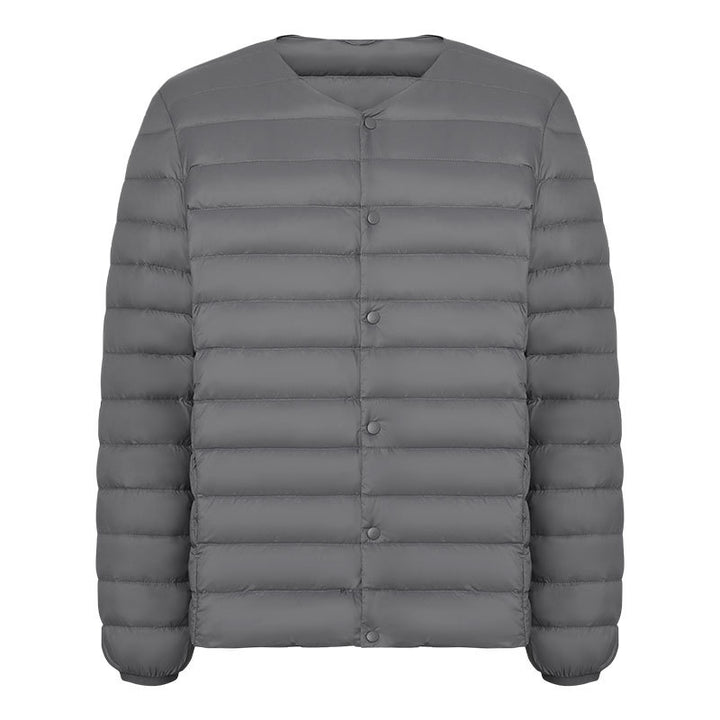 Leichte Herren-Daunenjacke, V-Ausschnitt oder Rundhals