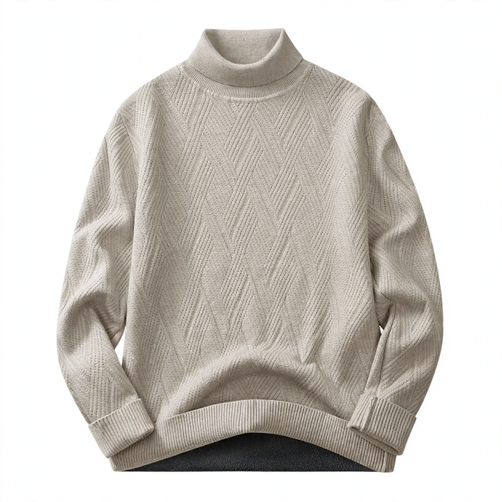 Herren-Rollkragenpullover, gefüttert, warm