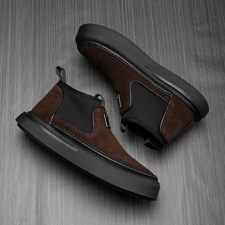 Herren-Stiefeletten, Wildleder-Optik, gefüttert oder ungefüttert