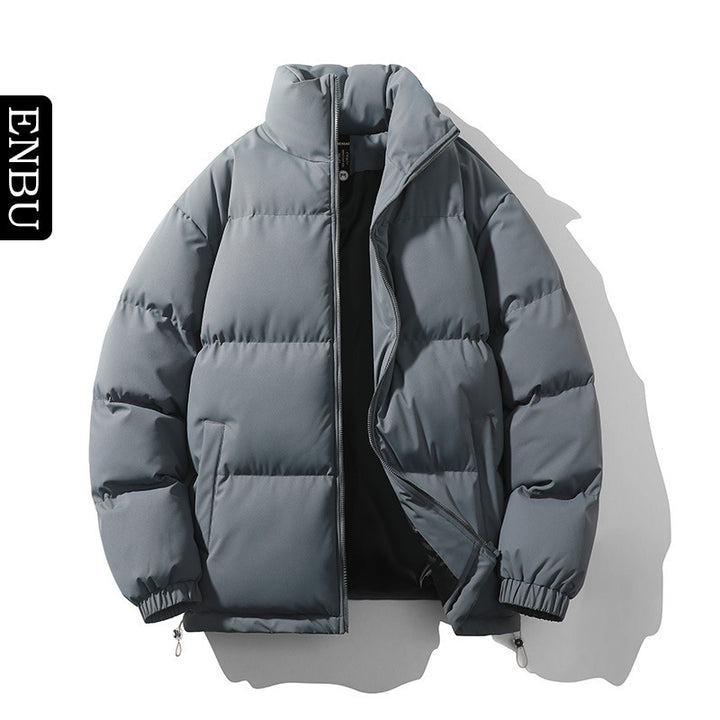 Gefütterte Herren-Steppjacke mit Stehkragen