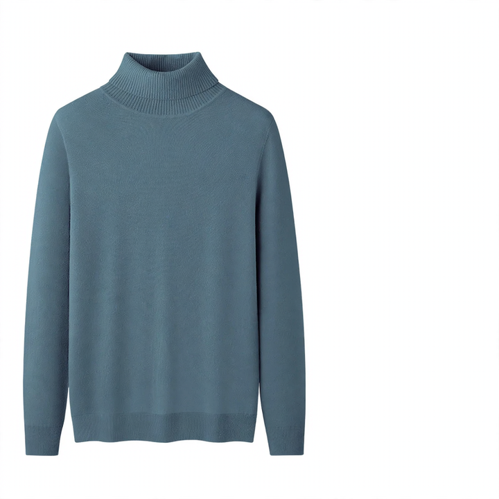 Hochwertiger Herren-Rollkragenpullover aus Modal-Wollmischung