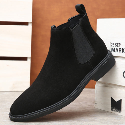 Herren-Chelsea-Stiefel aus Echtleder, gefüttert