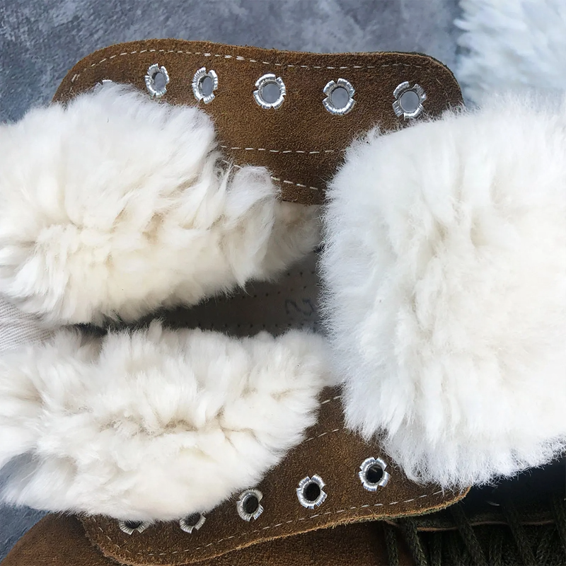 Herren-Winterstiefel aus Wildleder, gefüttert