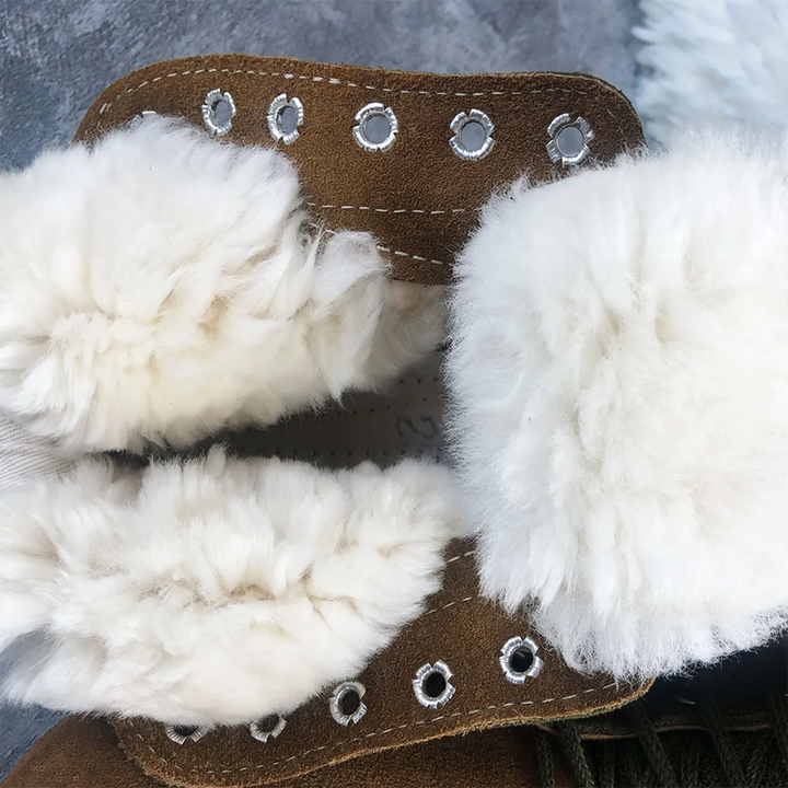 Herren-Winterstiefel aus Wildleder, gefüttert
