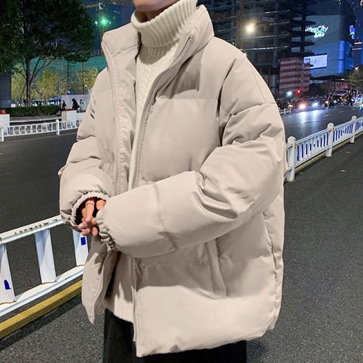 Gefütterte Herren-Winterjacke mit Stehkragen