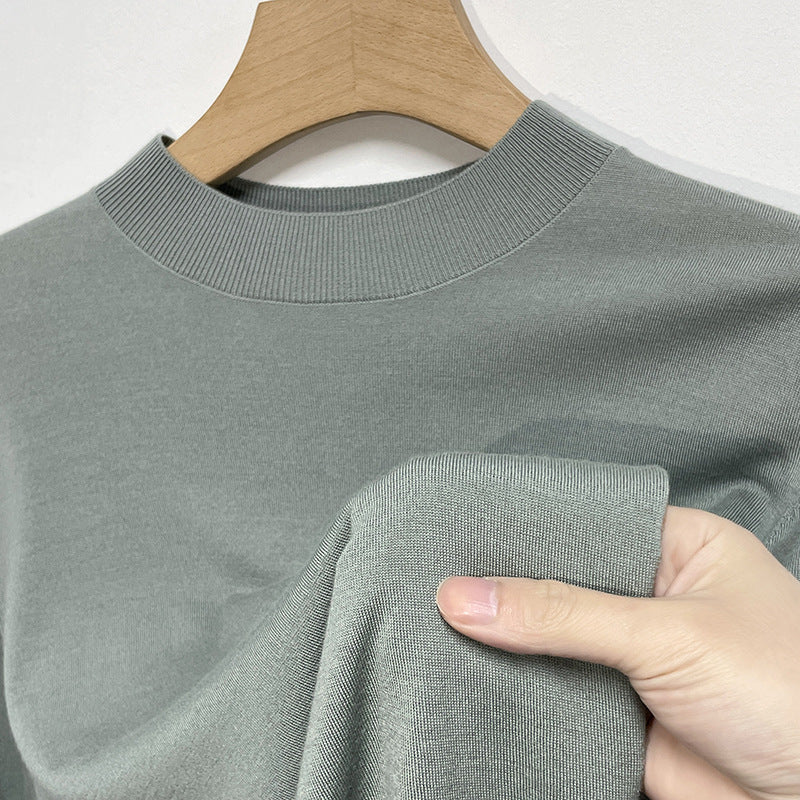 Maschinenwaschbares Langarm-Shirt aus Schurwolle