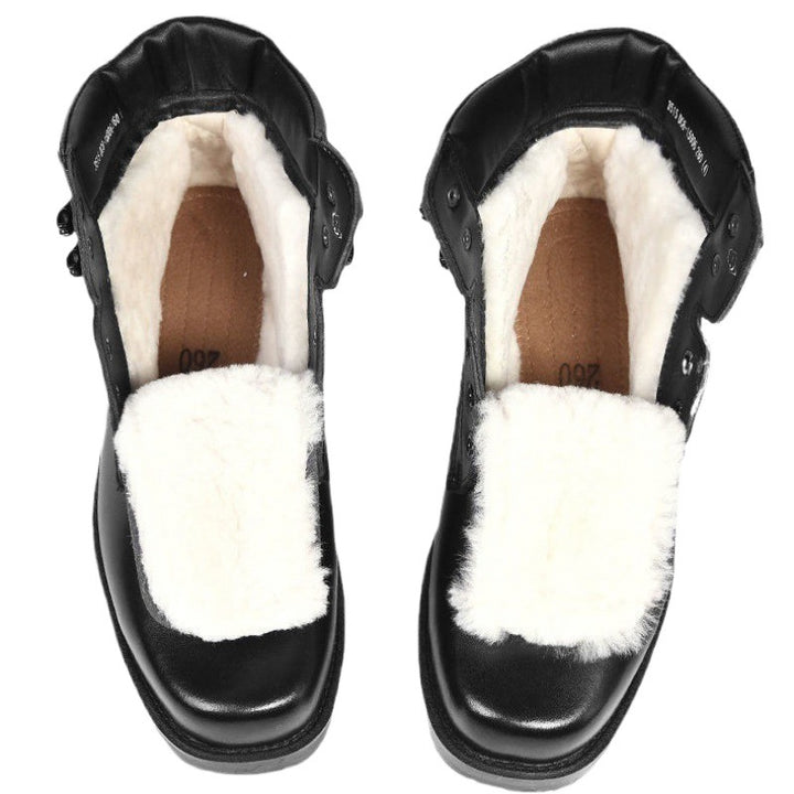 Herren Winterstiefel aus Leder mit Lammfellfütterung