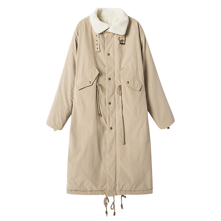 Gefütterte Lammfell-Jacke, knielang, für Damen