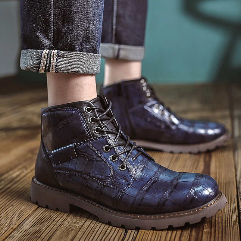 Herren-Stiefel im Retro-Stil mit Reißverschluss