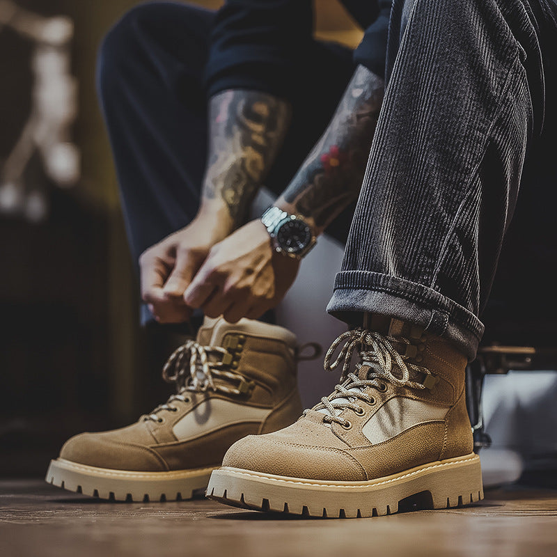 Herren-Stiefeletten 1732, Retro-Stil, mit Plateau