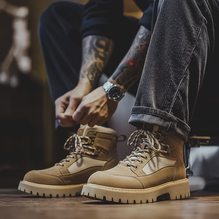 Herren-Stiefeletten 1732, Retro-Stil, mit Plateau