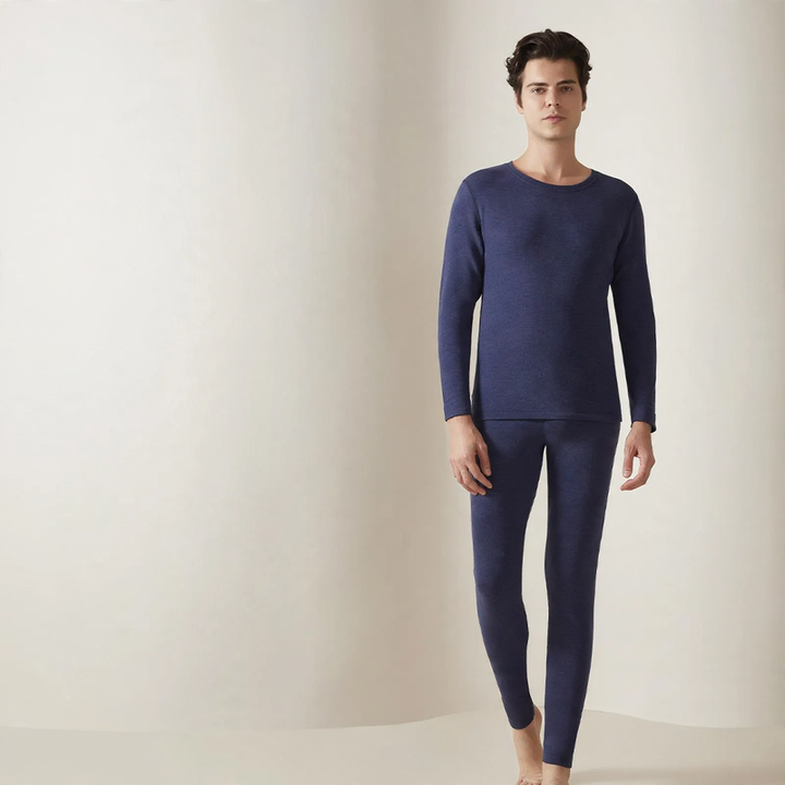 Thermo-Unterwäsche-Set für Damen und Herren, Rundhals