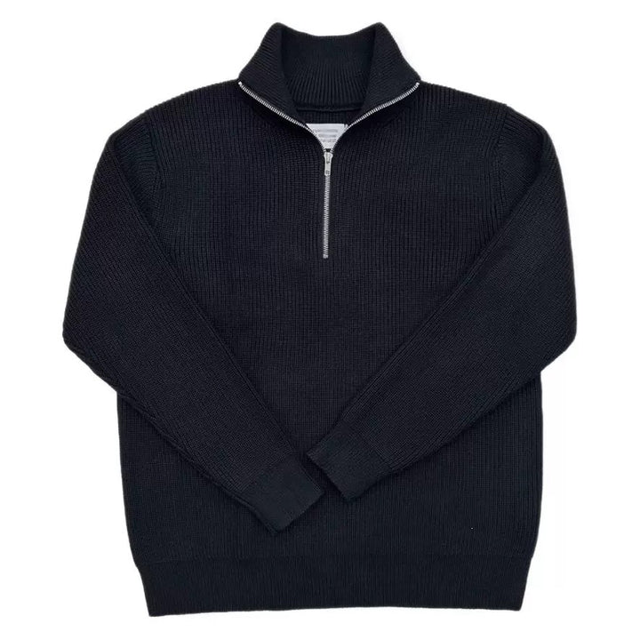 Unisex-Strickpullover mit Reißverschluss, Baumwollmischung