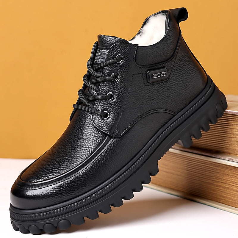 Herren-Winterstiefel, gefüttert, rutschfest, warm