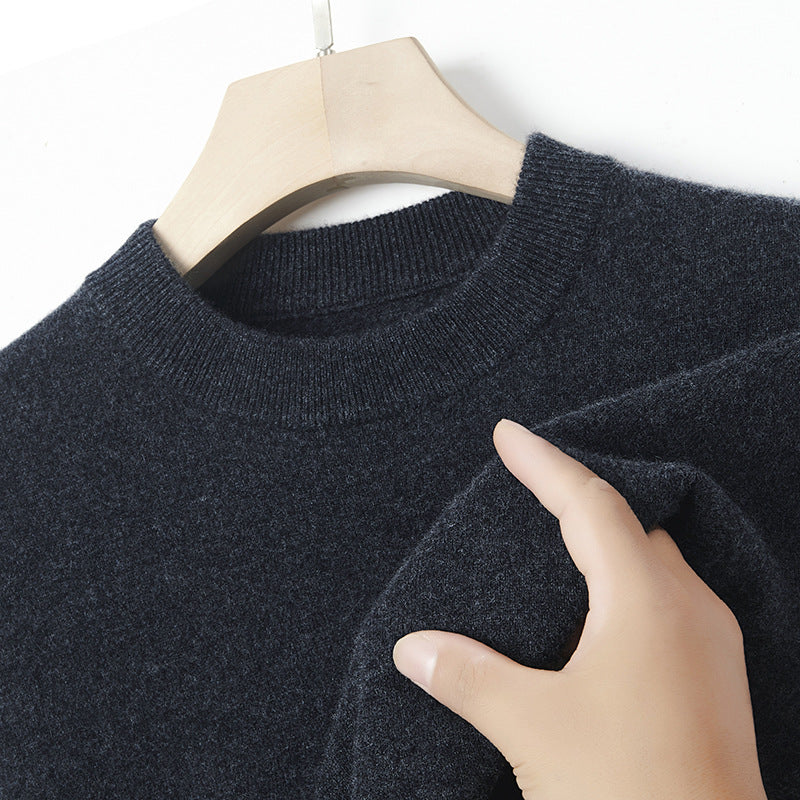 Herren-Kaschmirpullover, einfarbig, wärmend