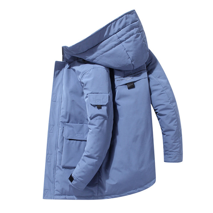 Gefütterte Herren-Daunenjacke im Parka-Stil