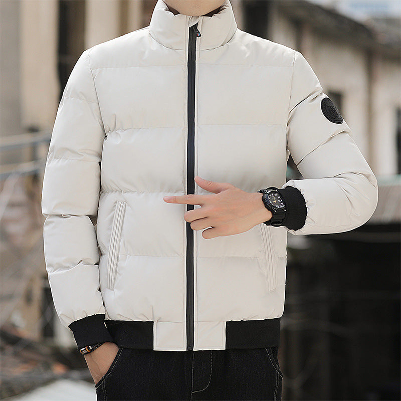 Gefütterte Herren-Winterjacke im koreanischen Stil