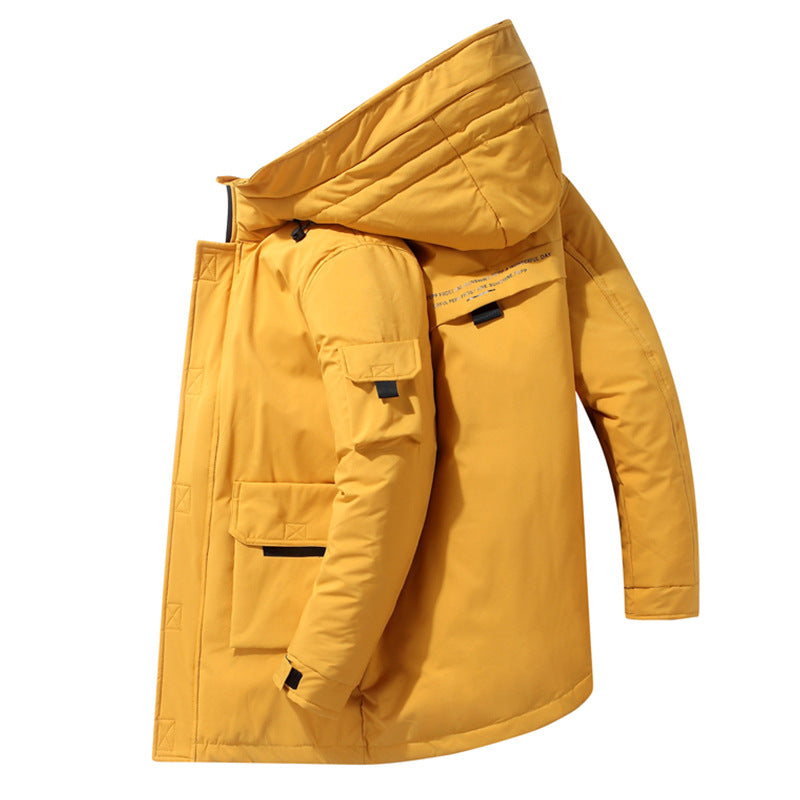 Gefütterte Herren-Daunenjacke im Parka-Stil