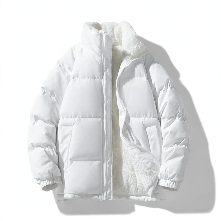 Herren-Steppjacke, winddicht, Stehkragen, locker