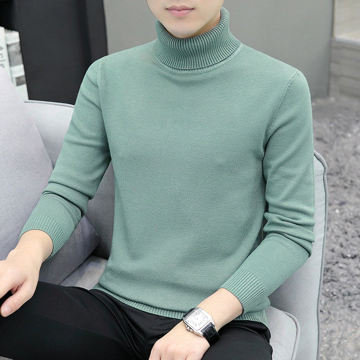 Herren-Rollkragenpullover, langärmelig, schmal geschnitten
