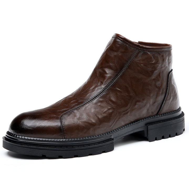 Robuste Herren-Lederstiefel im Vintage-Stil