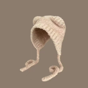 Herren Strickmütze und Schal Set, gefüttert