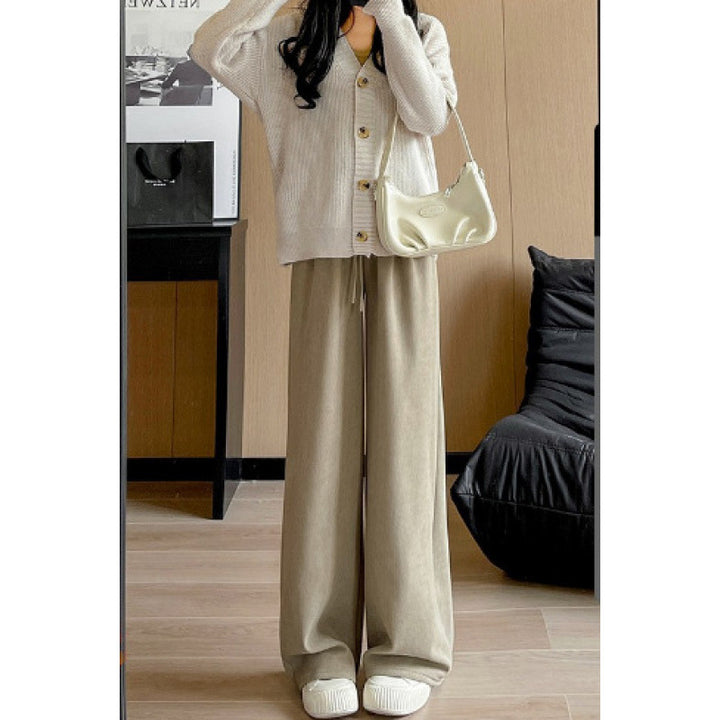Damen Cordhose mit weitem Bein, gefüttert