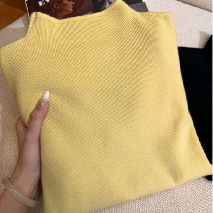 Damen-Strickpullover mit Stehkragen