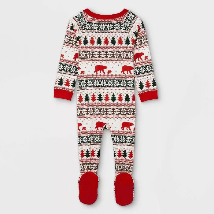 Familien-Schlafanzug-Set, Weihnachtsmotiv, langärmelig