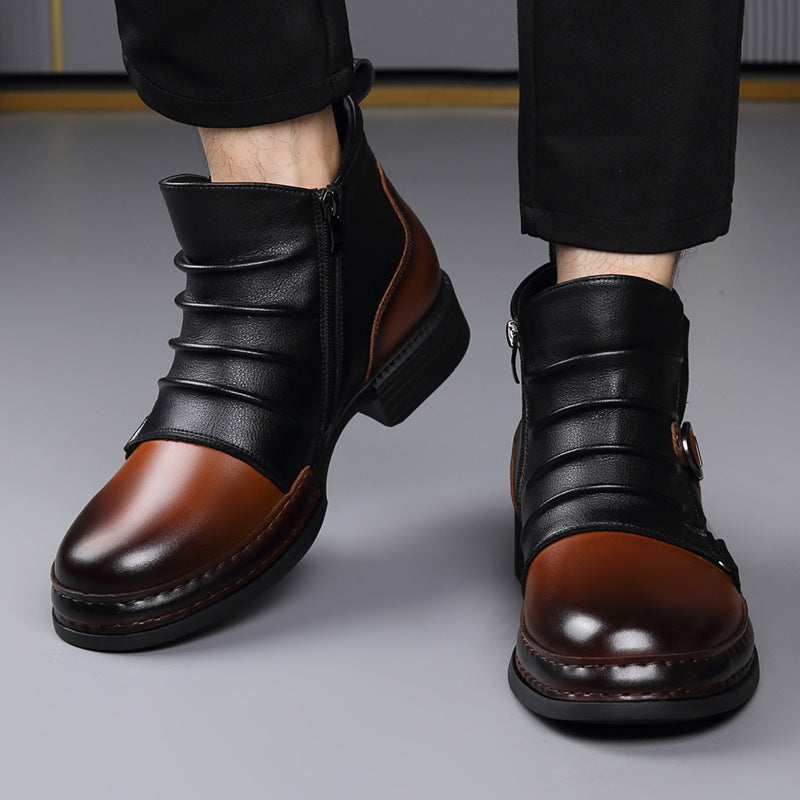 Herren-Stiefeletten im Chelsea-Stil mit seitlichem Reißverschluss