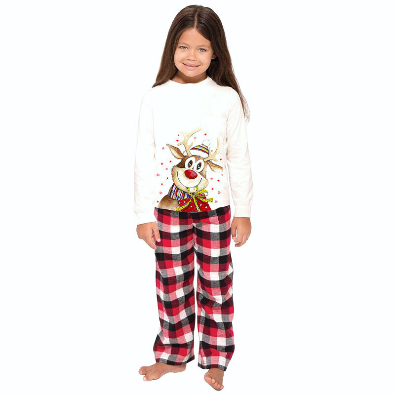 Familien-Schlafanzug-Set mit Rentier-Motiv