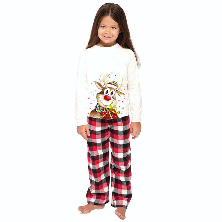 Familien-Schlafanzug-Set mit Rentier-Motiv