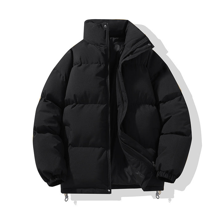 Herren-Steppjacke, einfarbig, locker, urbaner Stil
