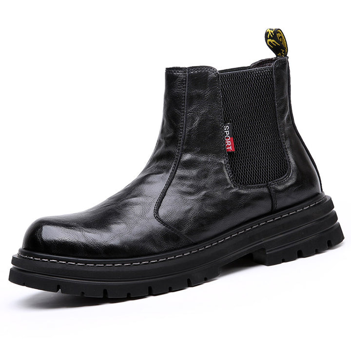 Herren Chelsea-Stiefel, gefüttert, Vintage-Stil, Leder