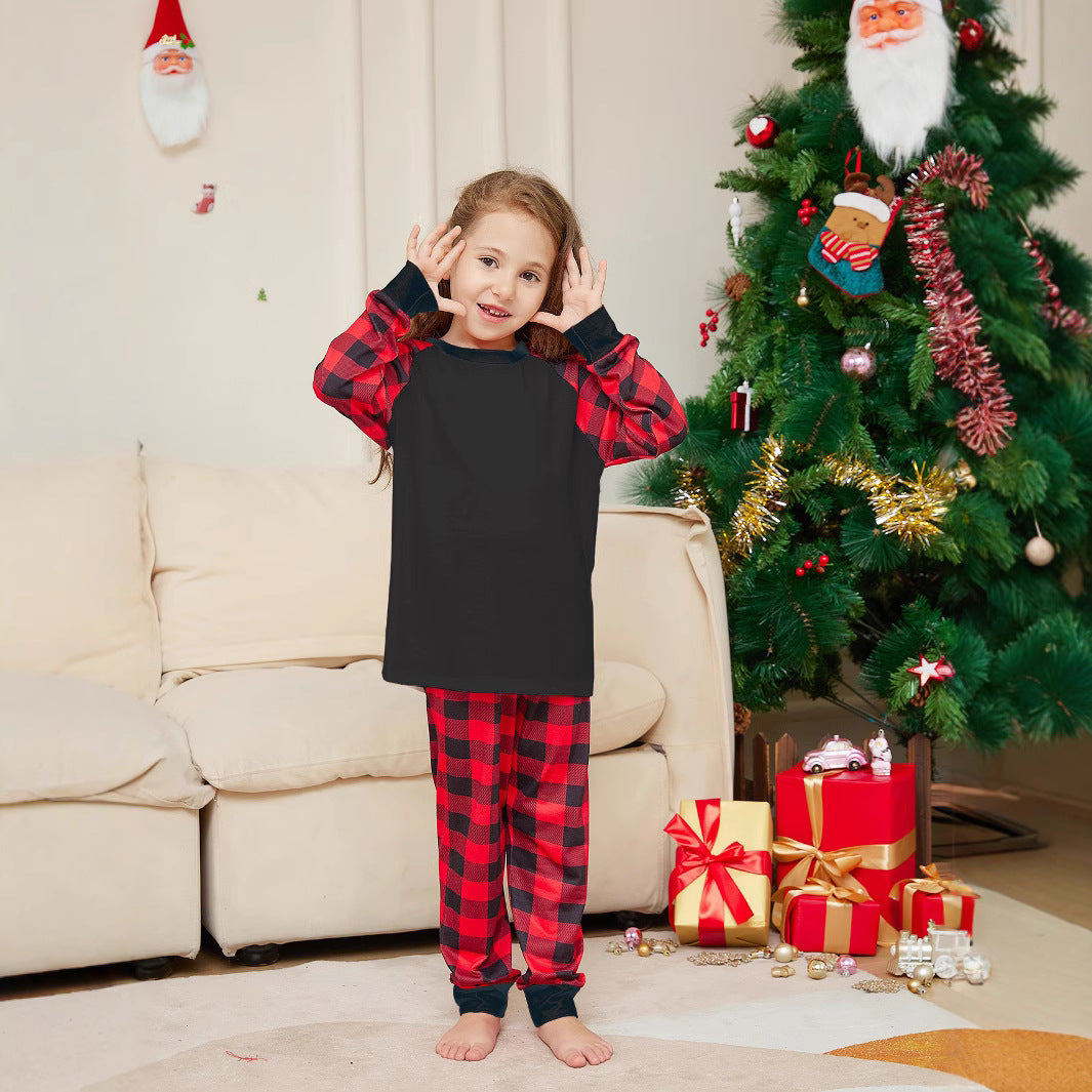 Weihnachts-Schlafanzug-Set für die ganze Familie, kariert