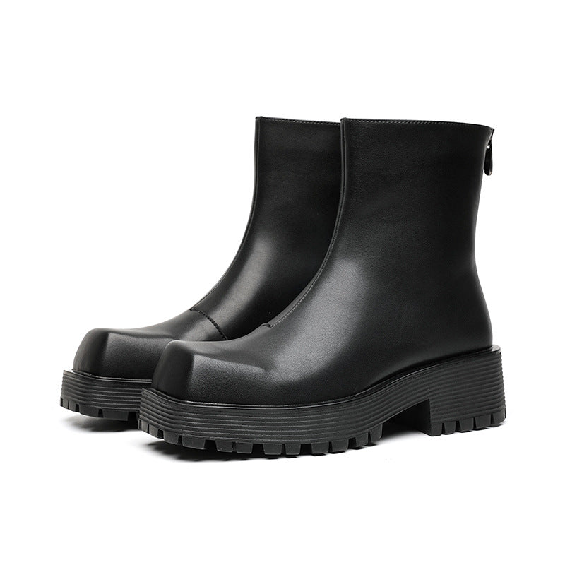 Herren-Chelsea-Stiefeletten mit Plateau und Keilabsatz