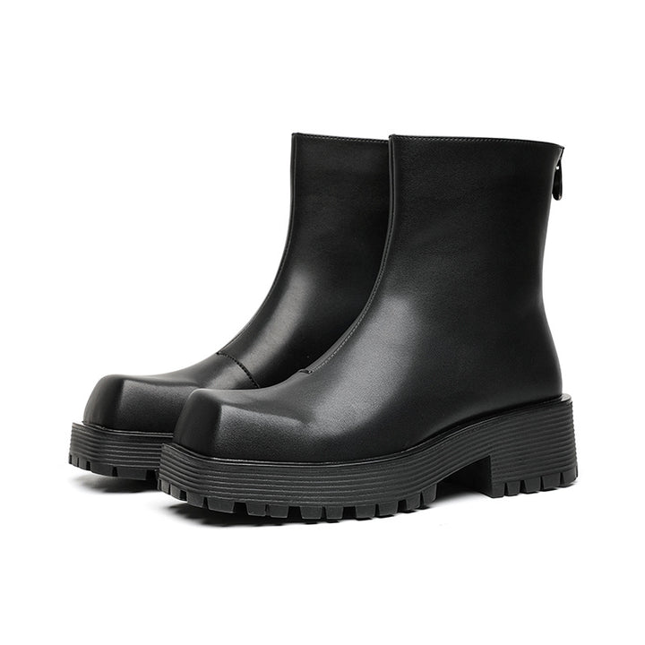 Herren-Chelsea-Stiefeletten mit Plateau und Keilabsatz