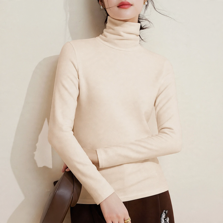 Damen-Rollkragenpullover, wärmend, Strick