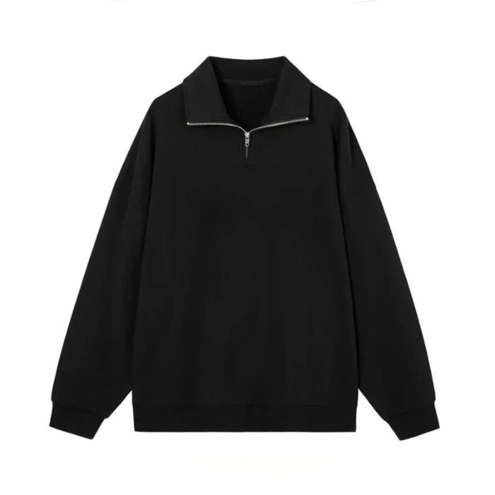 Polo-Sweatshirt mit halbem Reißverschluss