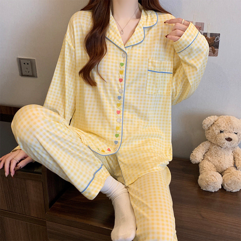 Damen-Pyjama-Set, langärmelig, mit Weihnachtsdruck