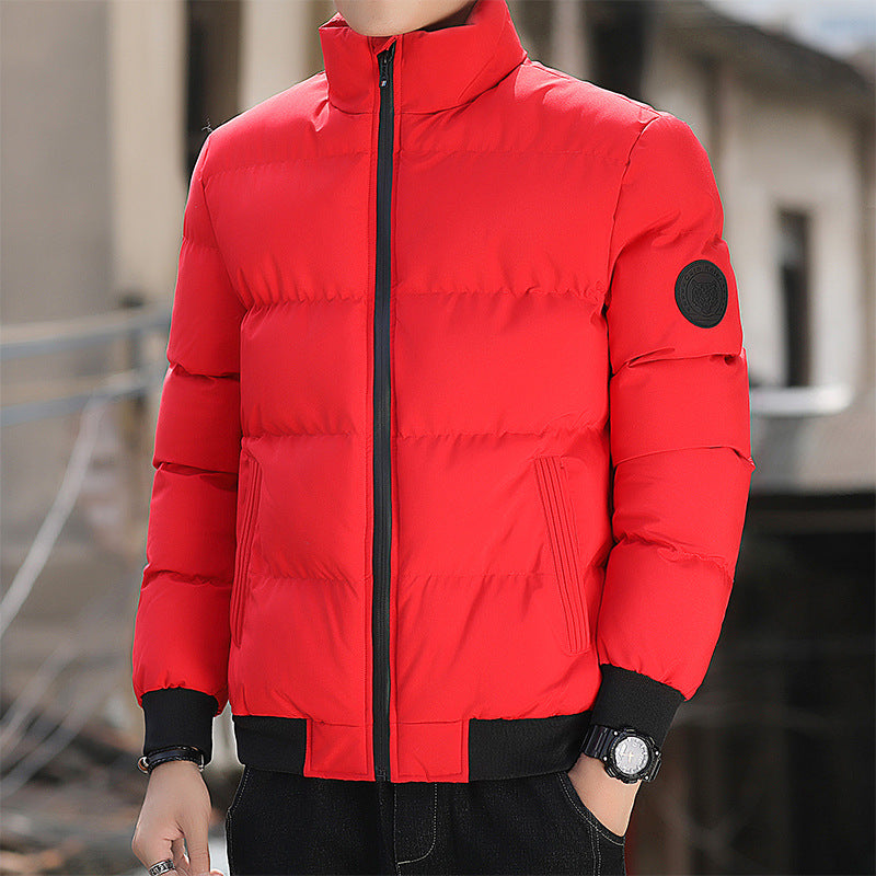 Gefütterte Herren-Winterjacke im koreanischen Stil