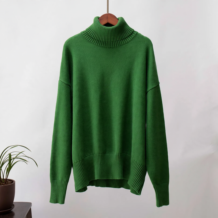 Eleganter, lockerer Damen-Rollkragenpullover
