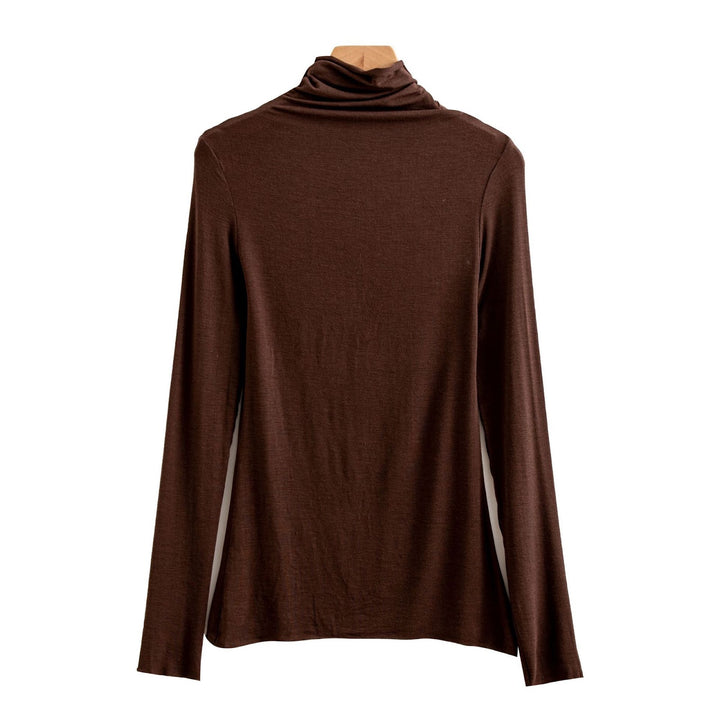 Damen-Langarmshirt mit Stehkragen, weich und bequem